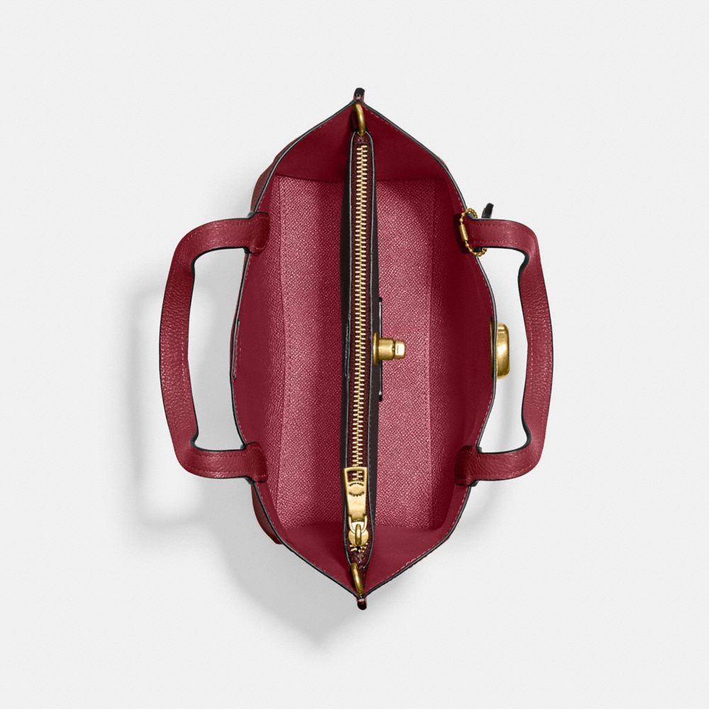 COACH®,WILLOW TOTE 24 IN COLORBLOCK,Polished Pebble Leather,Medium,,Inside View,Top View