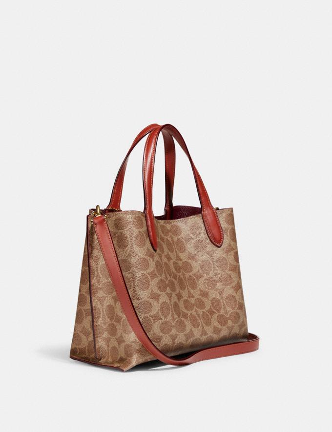 Coach Willow Tote 24 in Signature Canvas B4/Tan Rust DEFAULT_CATEGORY Alternate View 1