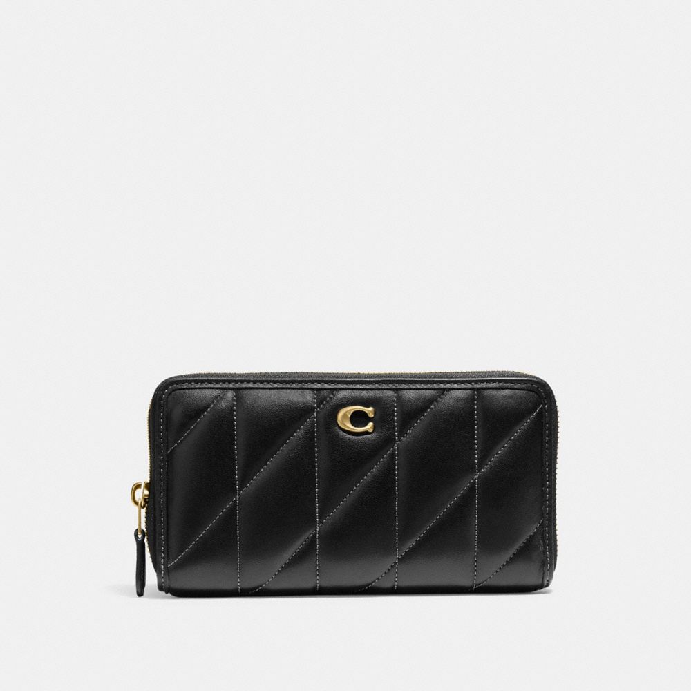 accordion zip wallet with quilting