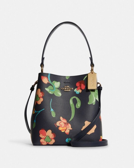 SMALL TOWN BUCKET BAG WITH DREAMY LAND FLORAL PRINT