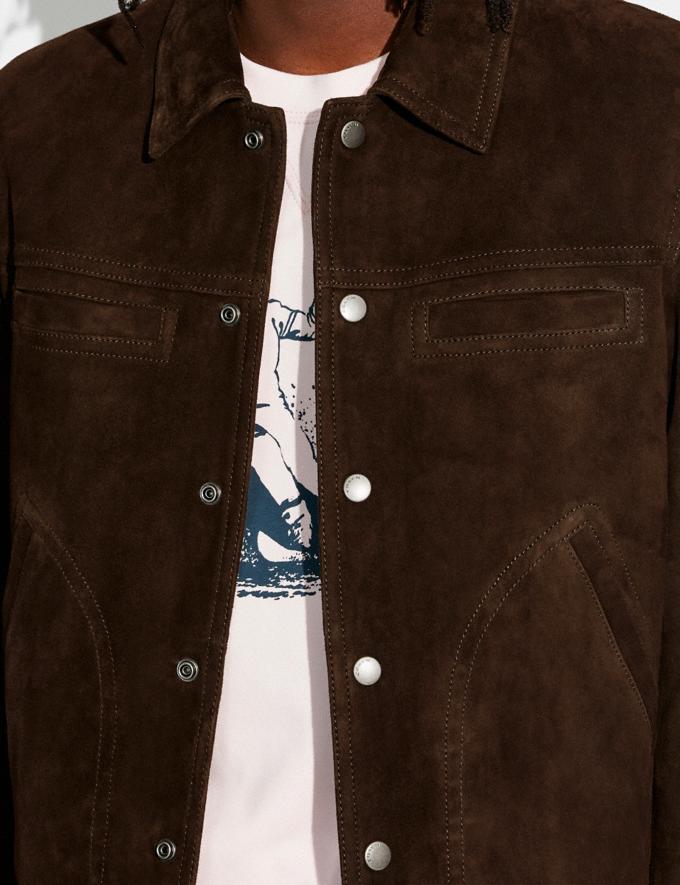 Coach Suede Jacket Brown DEFAULT_CATEGORY Alternate View 3