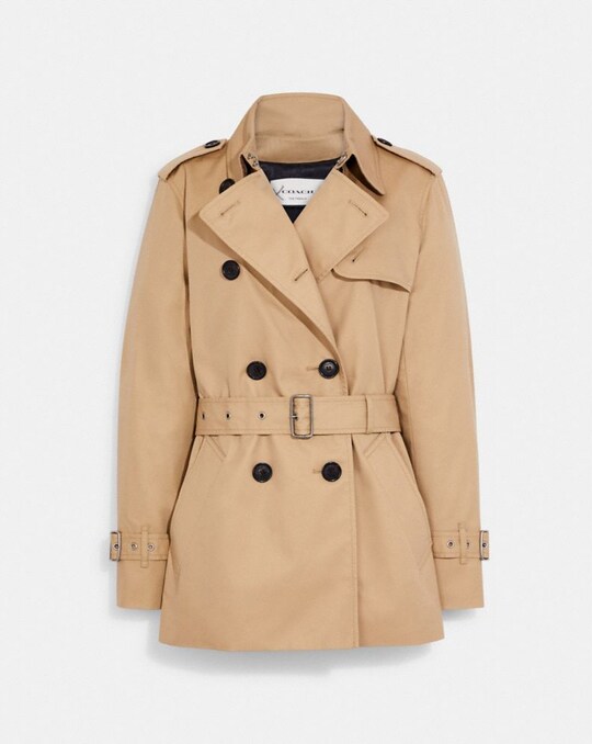 SOLID SHORT TRENCH