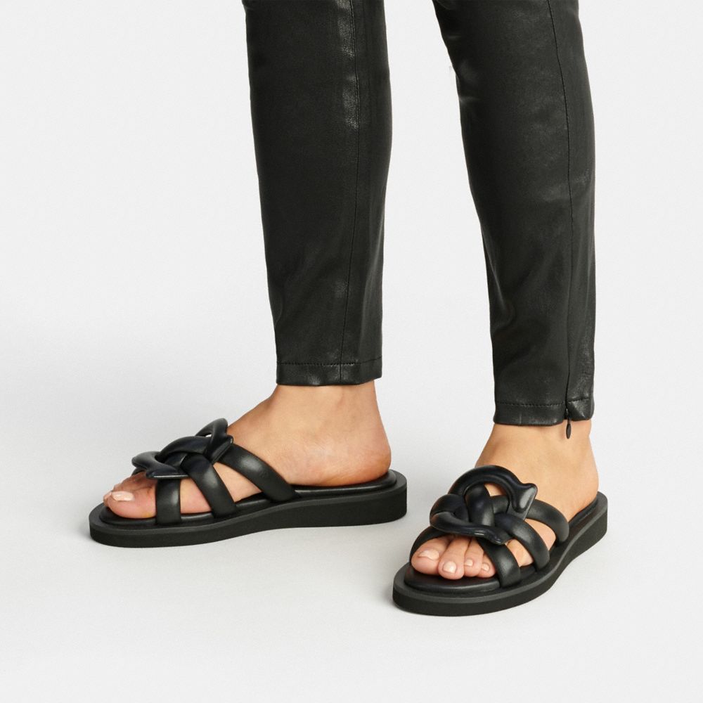 COACH®,GEORGIE SANDAL,Leather,,Detail View