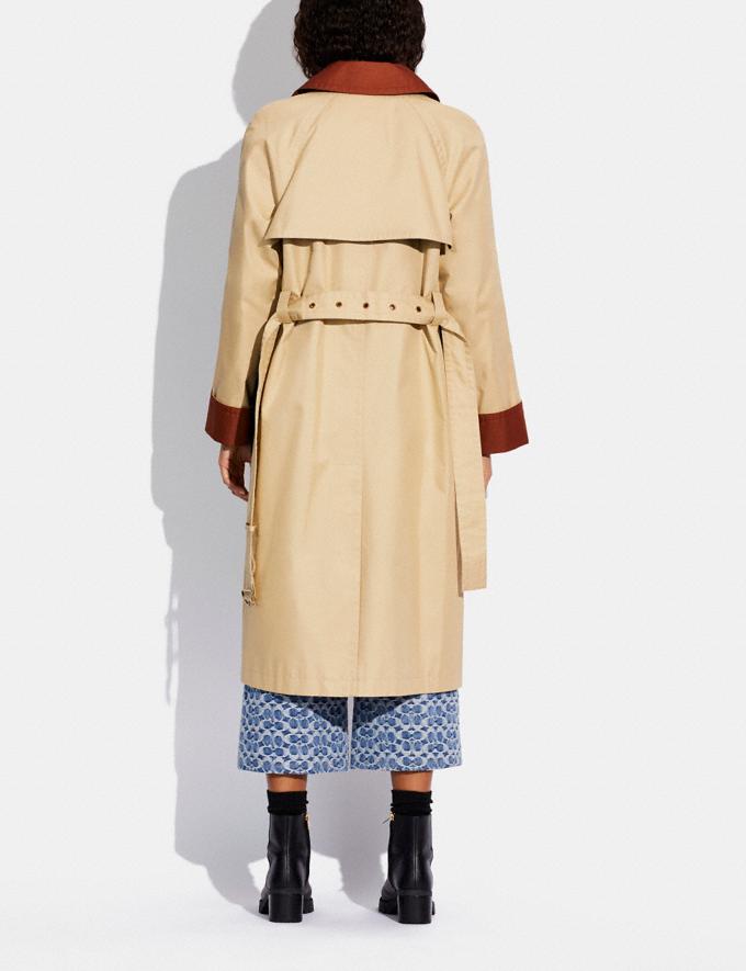 Coach Statement Trench in Organic Cotton and Recycled Polyester Light Khaki DEFAULT_CATEGORY Alternate View 2