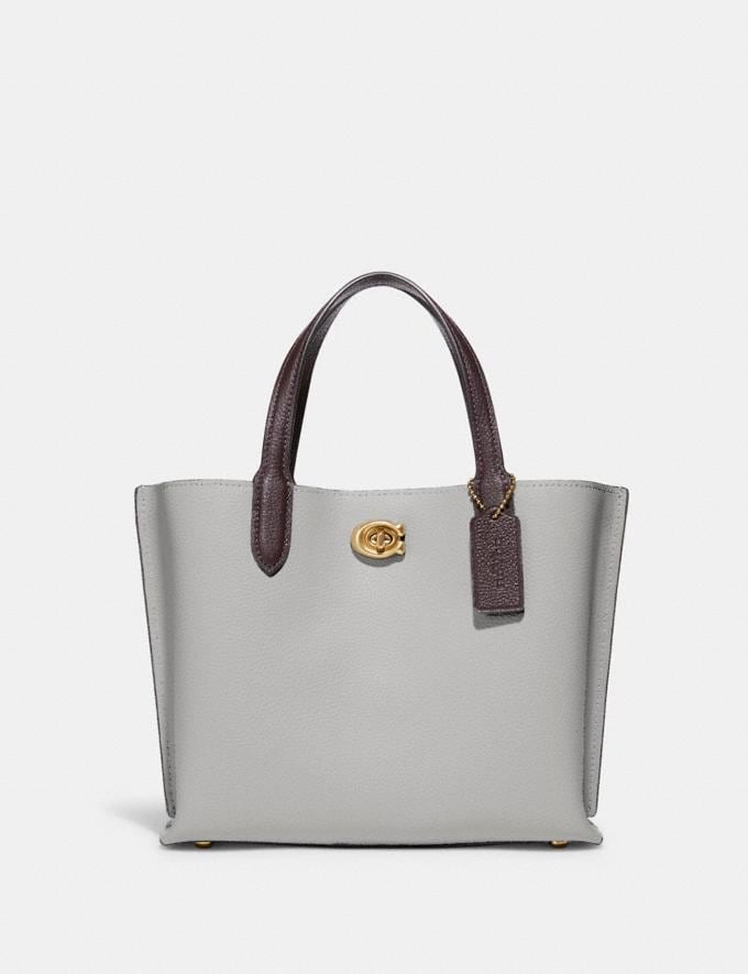 Coach Willow Tote 24 in Colorblock With Signature Canvas Interior B4/Dove Grey Multi DEFAULT_CATEGORY  