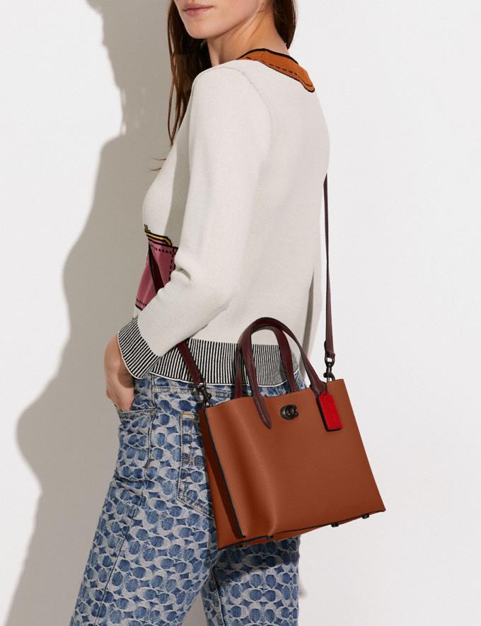 Coach Willow Tote 24 in Colorblock With Signature Canvas Interior V5/1941 Saddle Multi DEFAULT_CATEGORY Alternate View 3