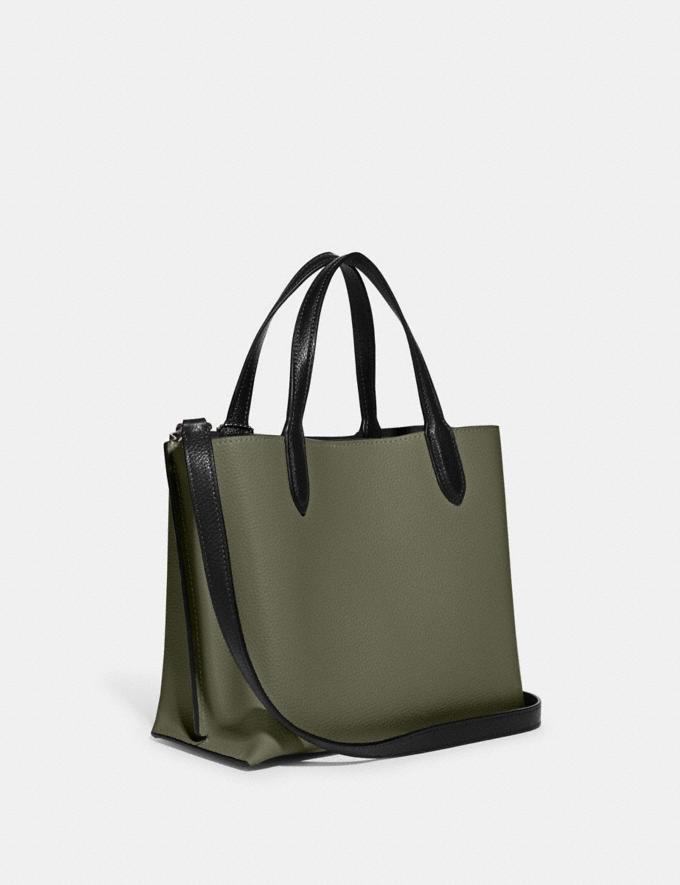 Coach Willow Tote 24 in Colorblock With Signature Canvas Interior V5/Army Green Multi DEFAULT_CATEGORY Alternate View 1