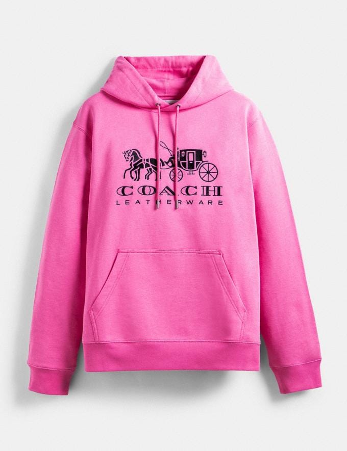 Coach Horse and Carriage Hoodie in Organic Cotton Petunia DEFAULT_CATEGORY  