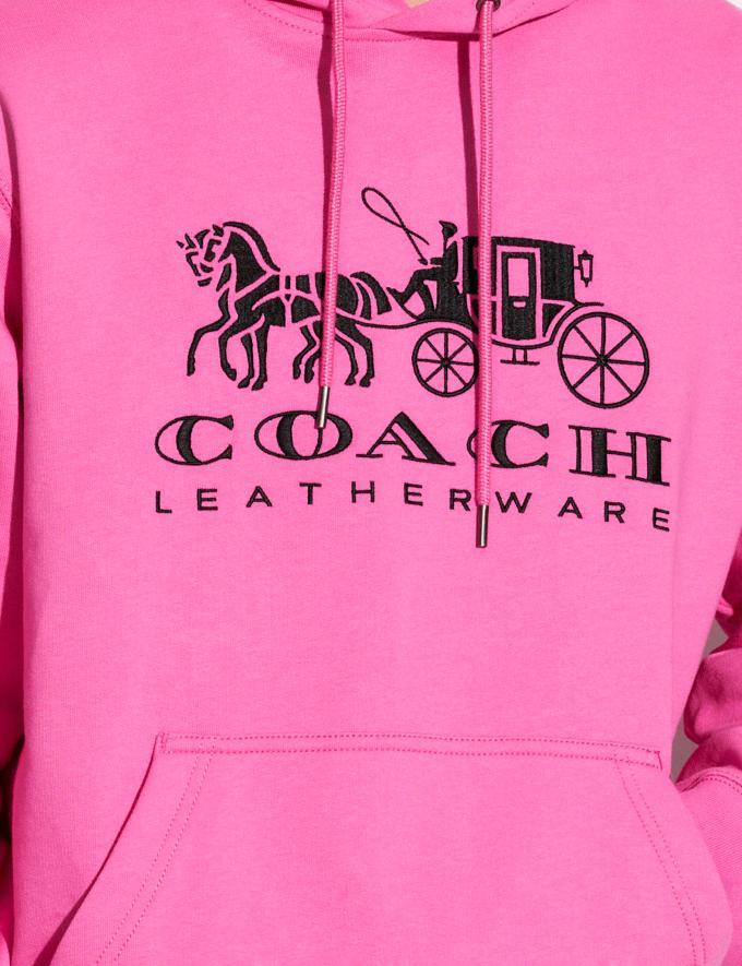 Coach Horse and Carriage Hoodie in Organic Cotton Petunia DEFAULT_CATEGORY Alternate View 3