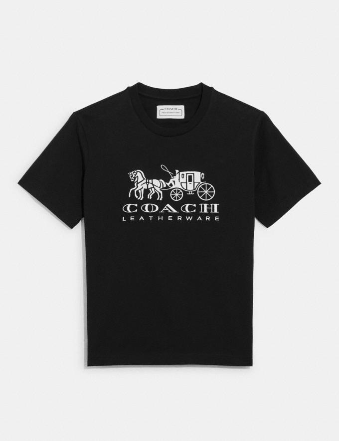 Coach Horse and Carriage T-Shirt in Organic Cotton Black DEFAULT_CATEGORY  