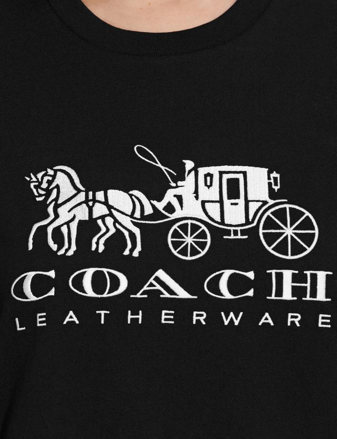 Coach Horse and Carriage T-Shirt in Organic Cotton Black DEFAULT_CATEGORY Alternate View 3