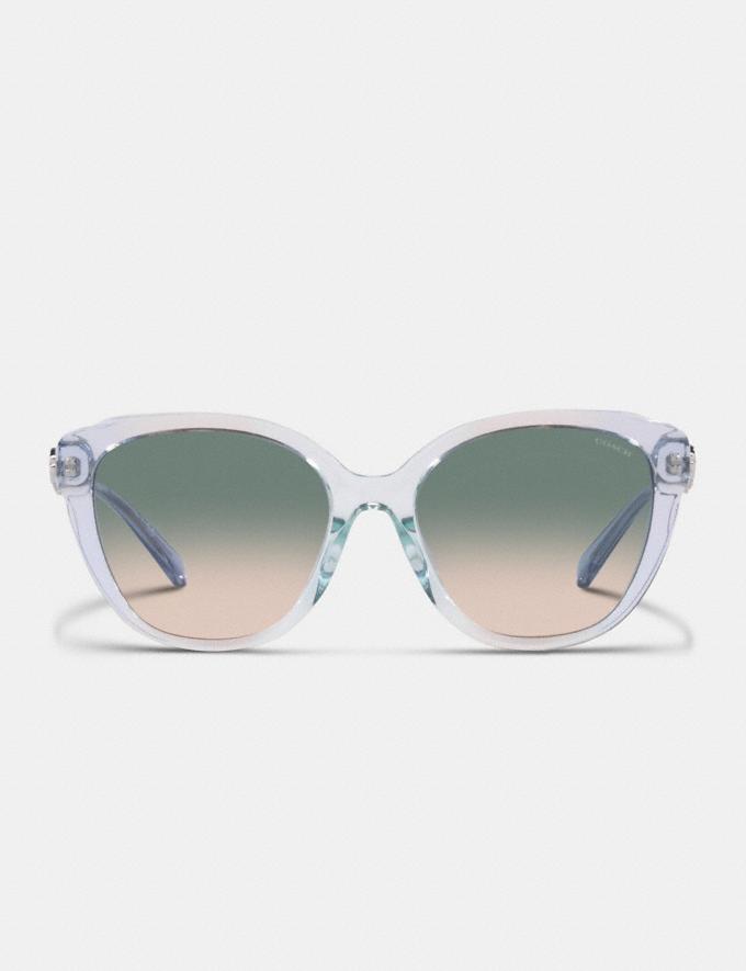 Coach Tea Rose Wire Petal Cateye Sunglasses Transparent Blue Gradient Translations 5.1 Retail Translations Alternate View 2