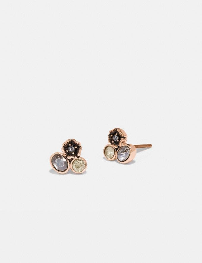 COACH: Mini Tea Rose Cluster Stud Earrings