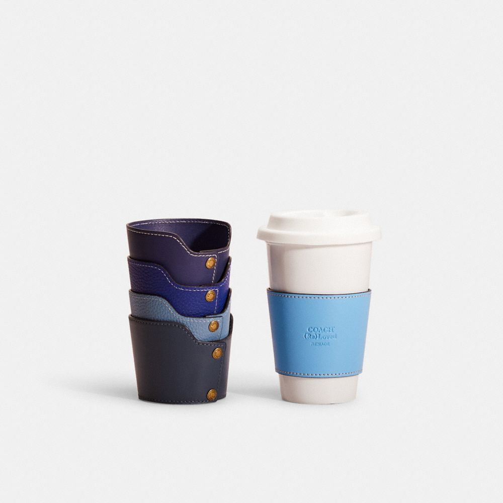 COACH®,REMADE CUP SLEEVE,Leather,,Group View