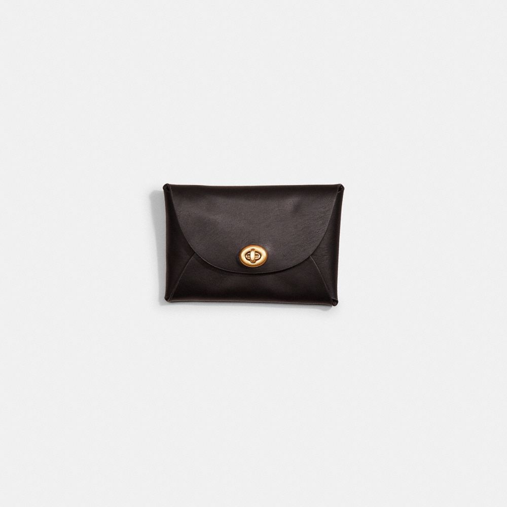 COACH®,REMADE MEDIUM POUCH,Pebble Leather,,Front View