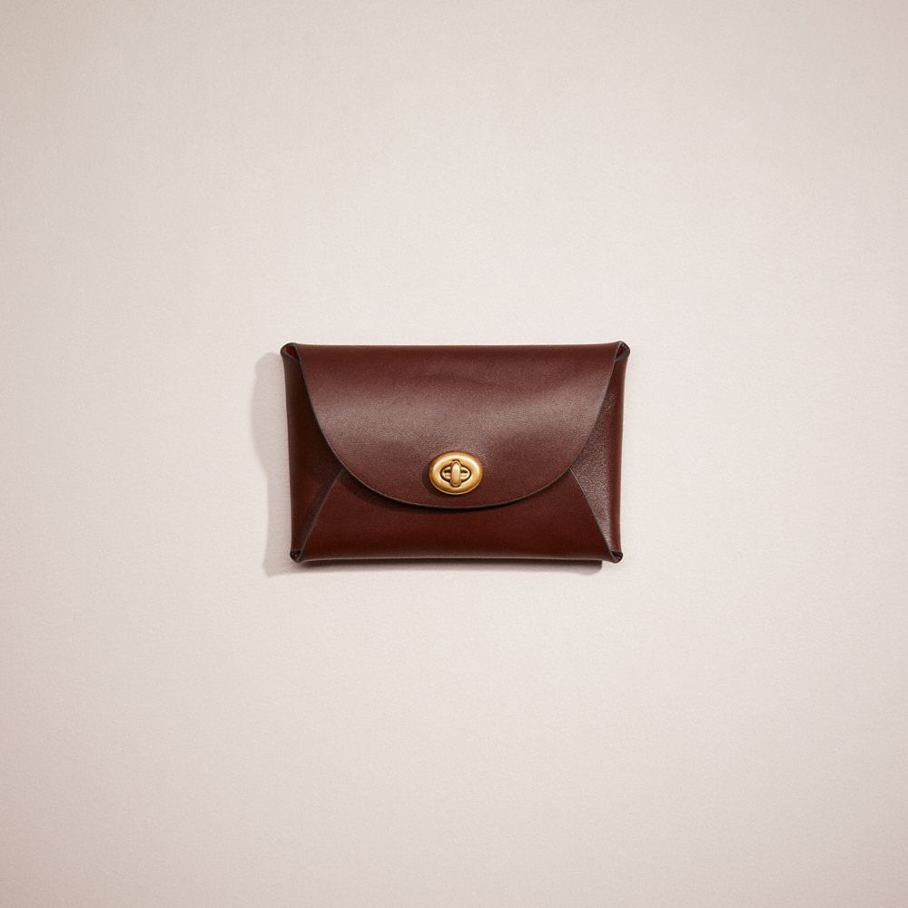 COACH®,REMADE MEDIUM POUCH,Pebble Leather,,Front View