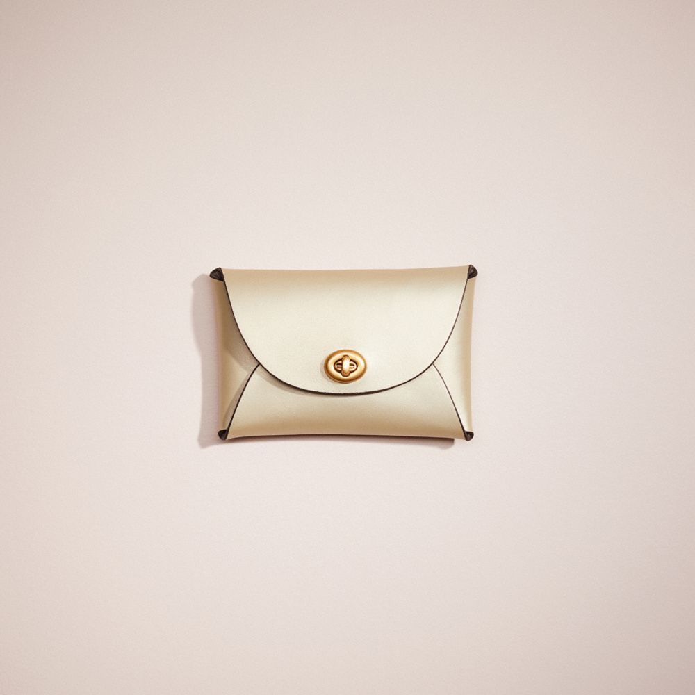 COACH®,REMADE MEDIUM POUCH,Pebble Leather,,Front View
