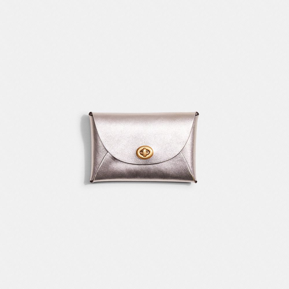 COACH®,REMADE MEDIUM POUCH,Pebble Leather,,Front View
