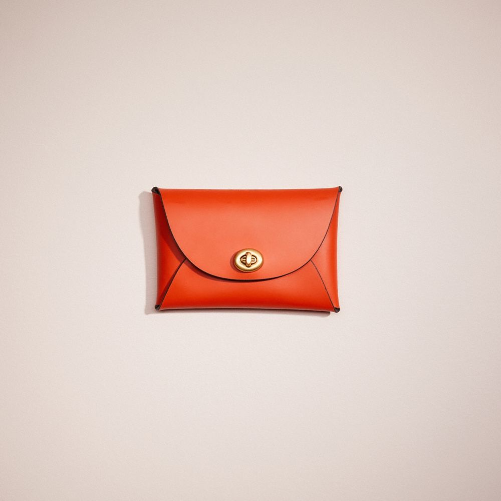 COACH®,REMADE MEDIUM POUCH,Pebble Leather,,Front View