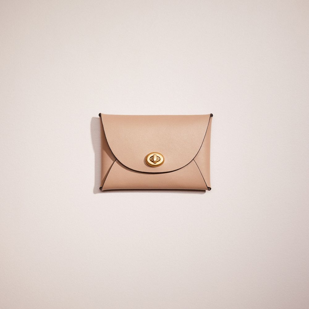 COACH®,REMADE MEDIUM POUCH,Pebble Leather,,Front View