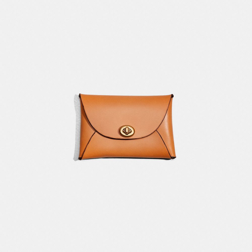 COACH®,REMADE MEDIUM POUCH,Pebble Leather,,Front View