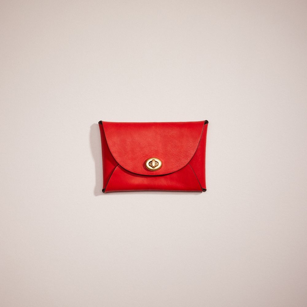 COACH®,REMADE MEDIUM POUCH,Pebble Leather,,Front View