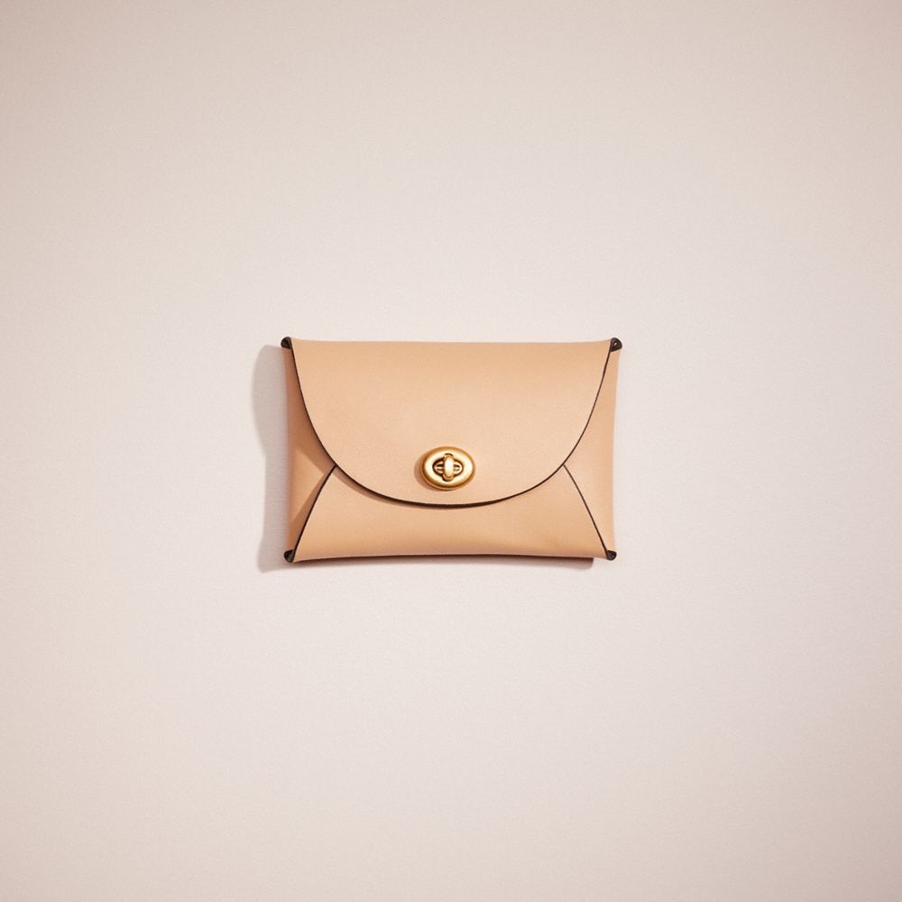 COACH®,REMADE MEDIUM POUCH,Pebble Leather,,Front View