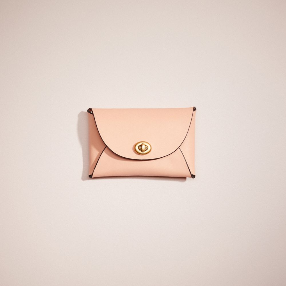 COACH®,REMADE MEDIUM POUCH,Pebble Leather,,Front View