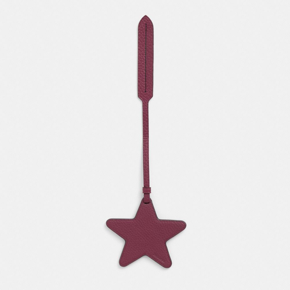 COACH®,Remade Star Bag Charm,Bag Charm,Casual,Maroon,Front View