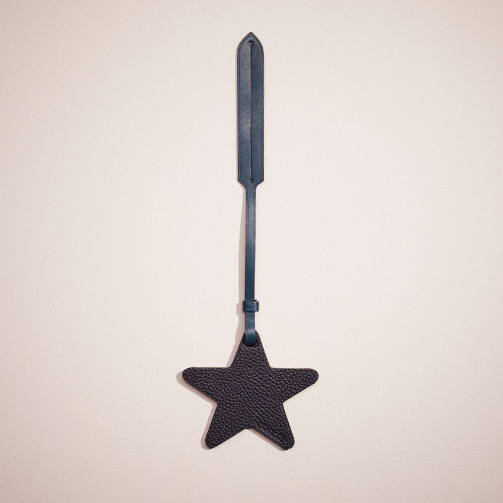 COACH®,REMADE STAR BAG CHARM,Leather,School Spirit,,Front View