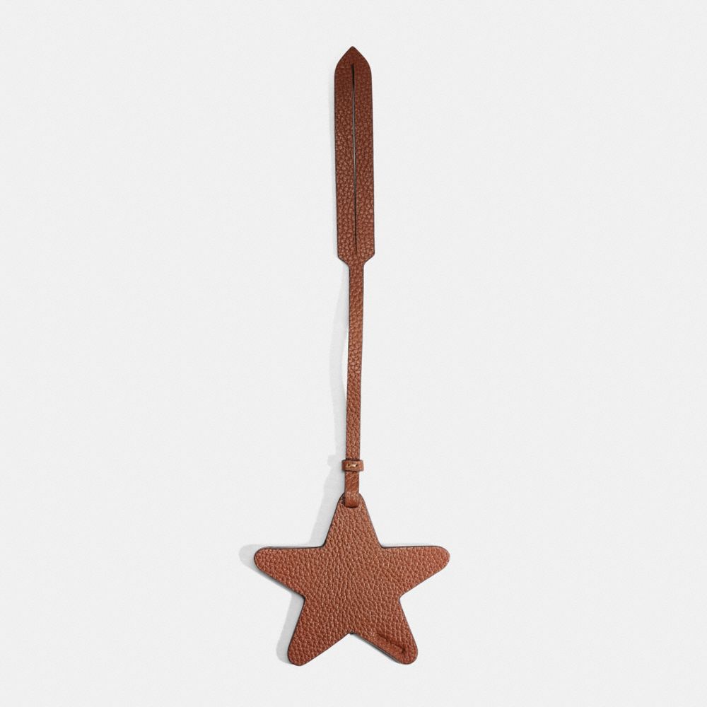 COACH®,REMADE STAR BAG CHARM,Leather,School Spirit,,Front View