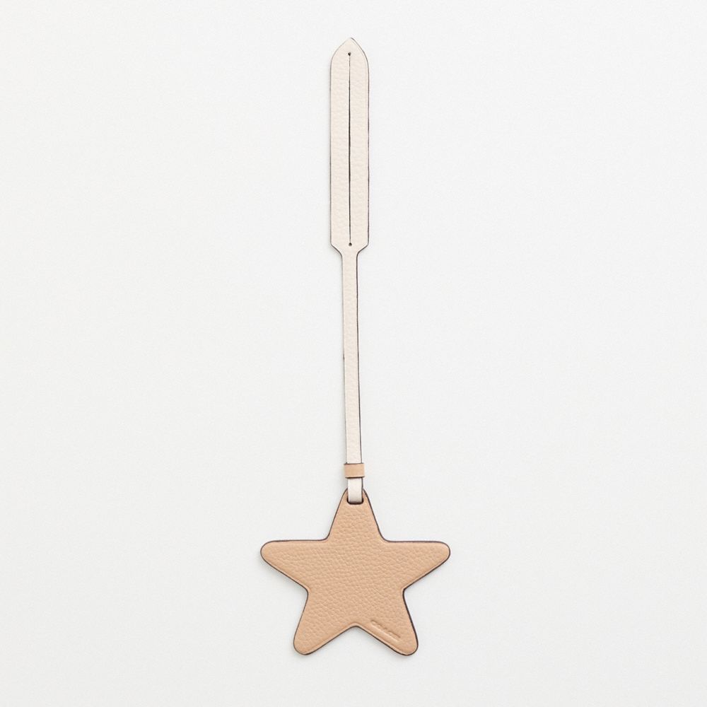 COACH®,REMADE STAR BAG CHARM,Leather,School Spirit,,Front View