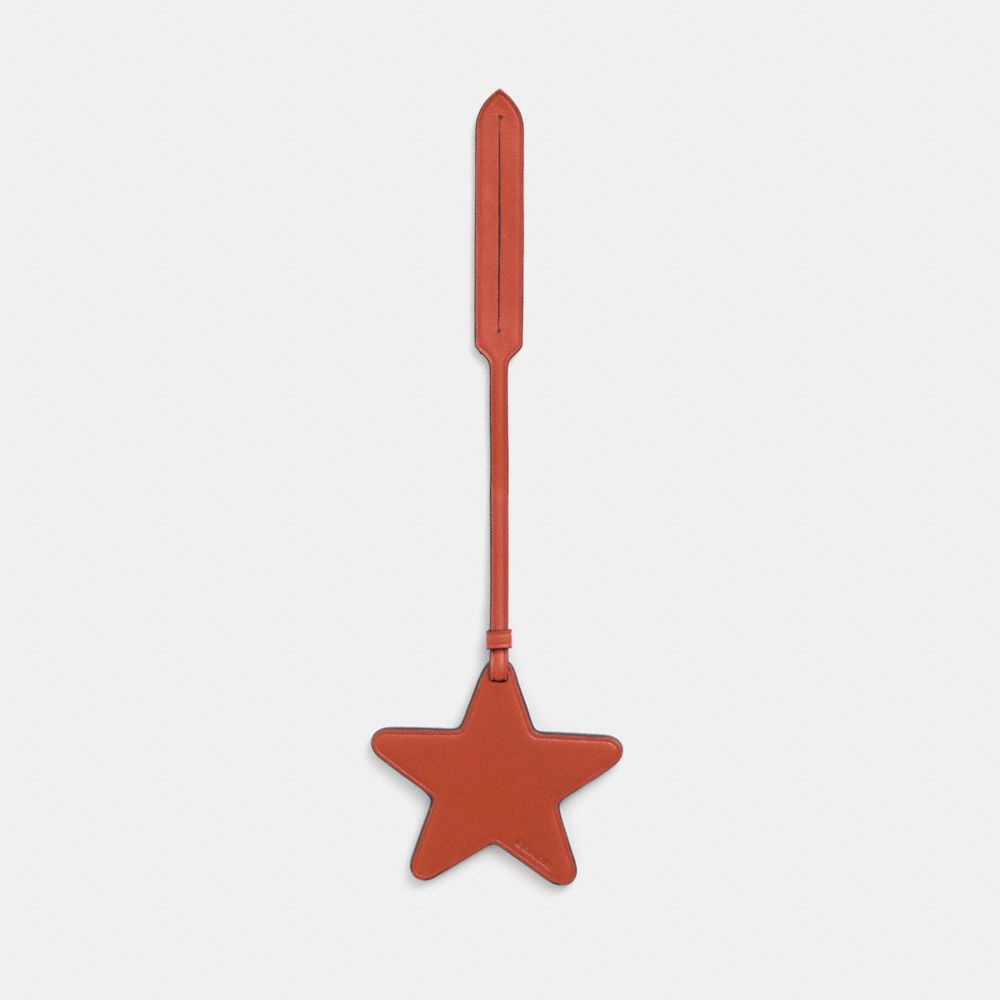 COACH®,REMADE STAR BAG CHARM,Leather,School Spirit,,Front View