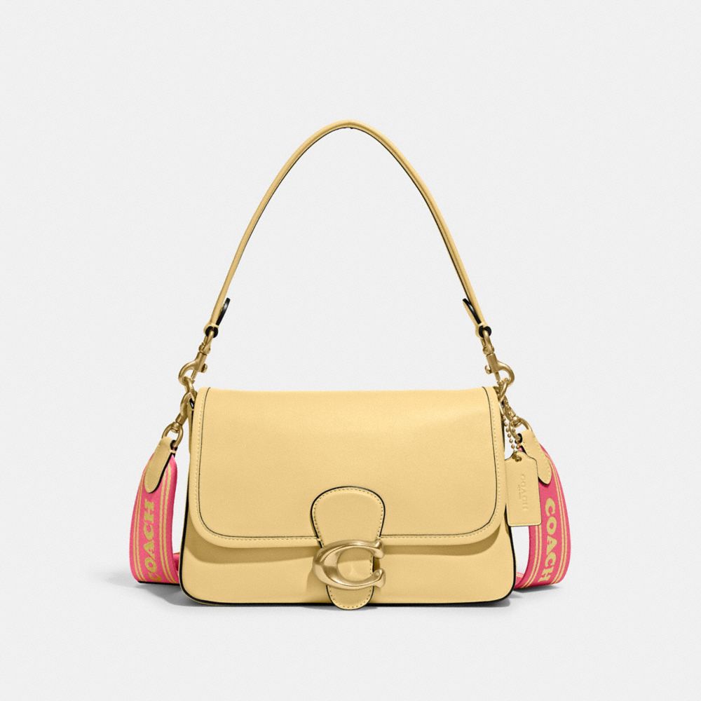 Coach Soft Tabby Shoulder Bag In Brass/vanilla