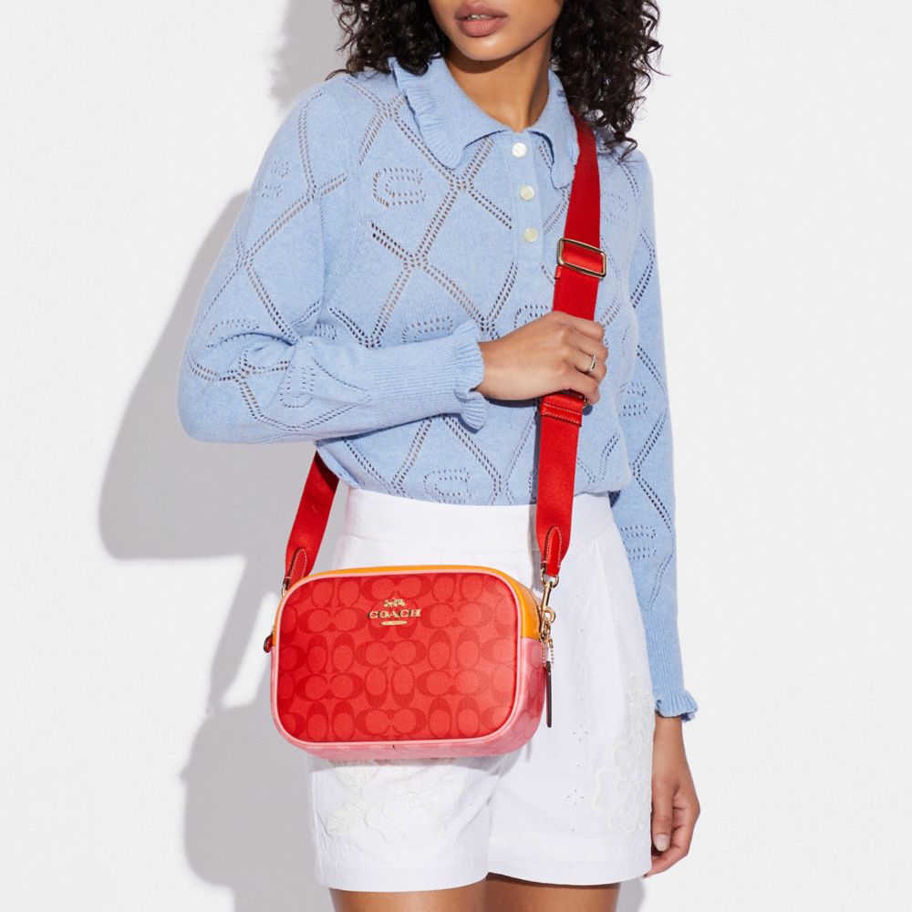 COACH Jamie Camera Bag In Blocked Signature Canvas