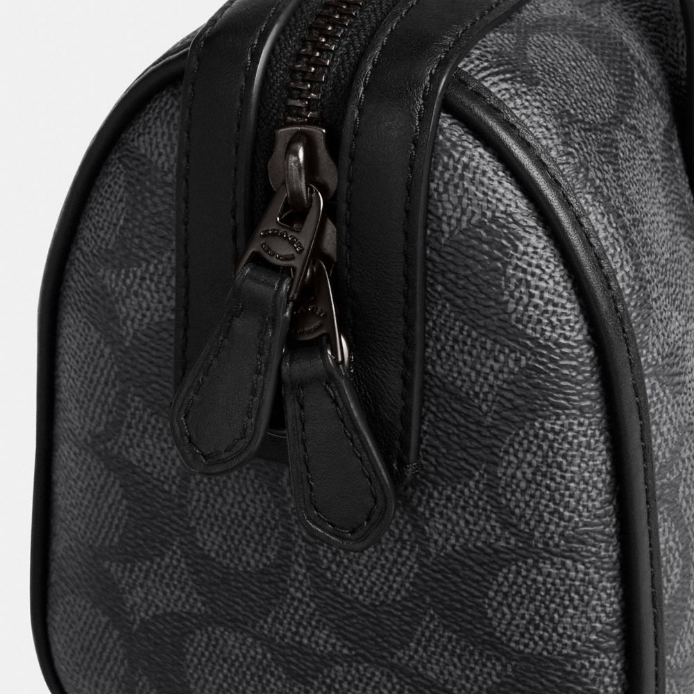 COACH®,Gotham Duffle Bag 24 In Signature Canvas,Barrel Bag,Stripe,Casual,Gray,Closer View