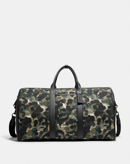 GOTHAM DUFFLE IN CANVAS WITH CAMO PRINT