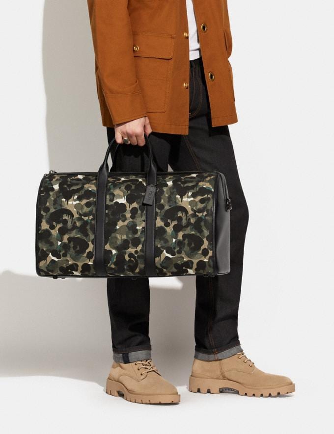 Coach Gotham Duffle in Canvas With Camo Print Green/Blue DEFAULT_CATEGORY Alternate View 5