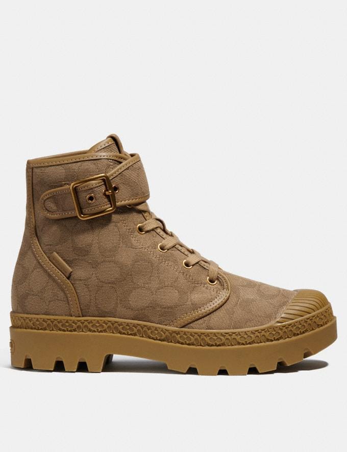 Coach Trooper Mid Top Boot in Signature Jacquard Canvas Light Surplus DEFAULT_CATEGORY Alternate View 1