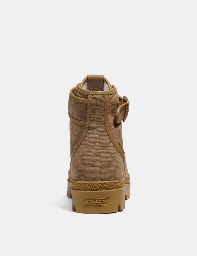 Coach Trooper Mid Top Boot in Signature Jacquard Canvas Light Surplus DEFAULT_CATEGORY Alternate View 3