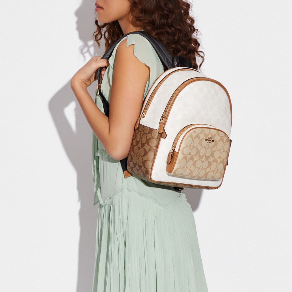 COACH Court Backpack In Blocked Signature Canvas