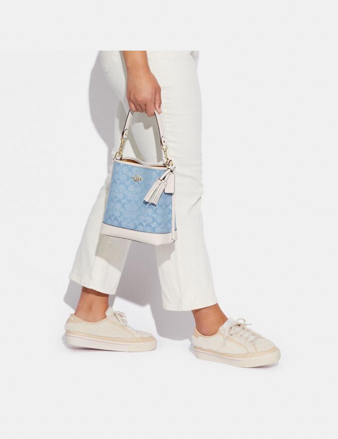 COACH: Mollie Bucket Bag 22 In Signature Chambray