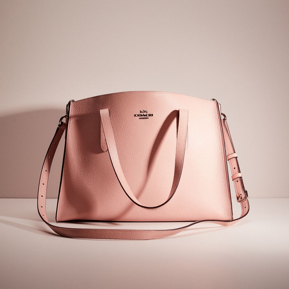 COACH®,RESTORED CHARLIE CARRYALL,Polished Pebble Leather,Large,,Front View