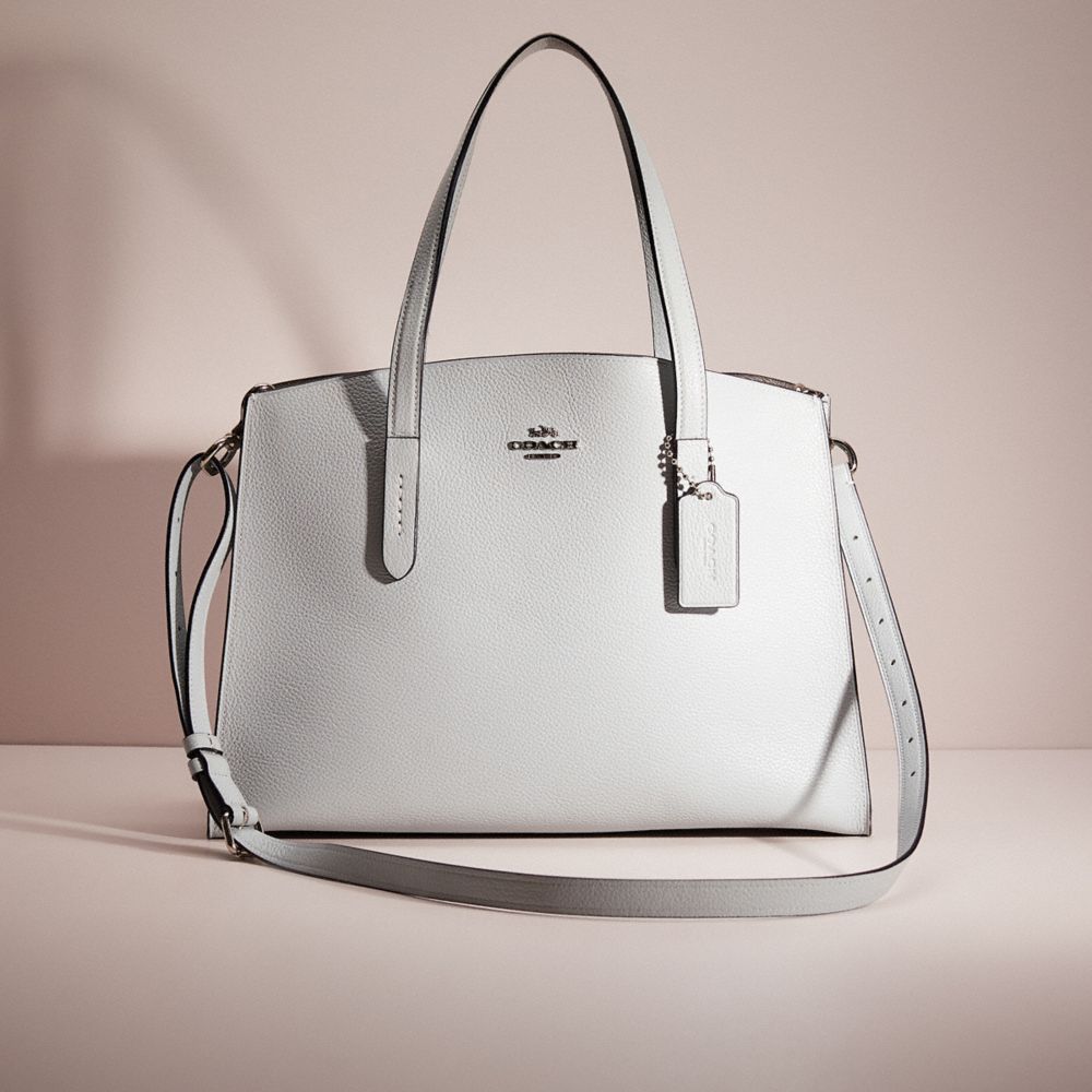 COACH®,RESTORED CHARLIE CARRYALL,Polished Pebble Leather,Large,,Front View