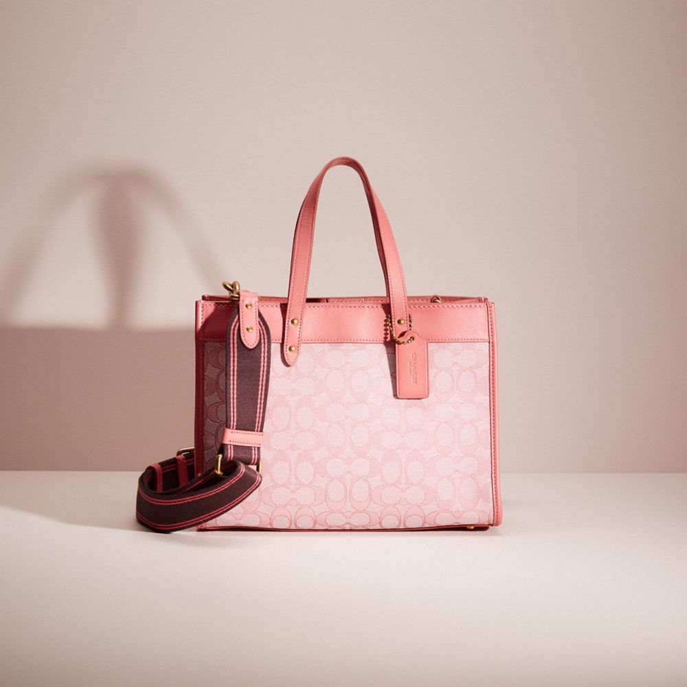 COACH®,RESTORED FIELD TOTE 30 IN SIGNATURE JACQUARD,Signature Jacquard,Medium,,Front View