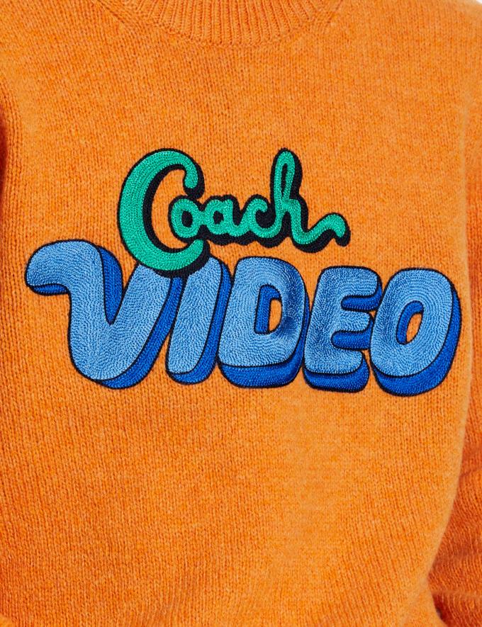 Coach Coach Video Sweater Orange DEFAULT_CATEGORY Alternate View 3