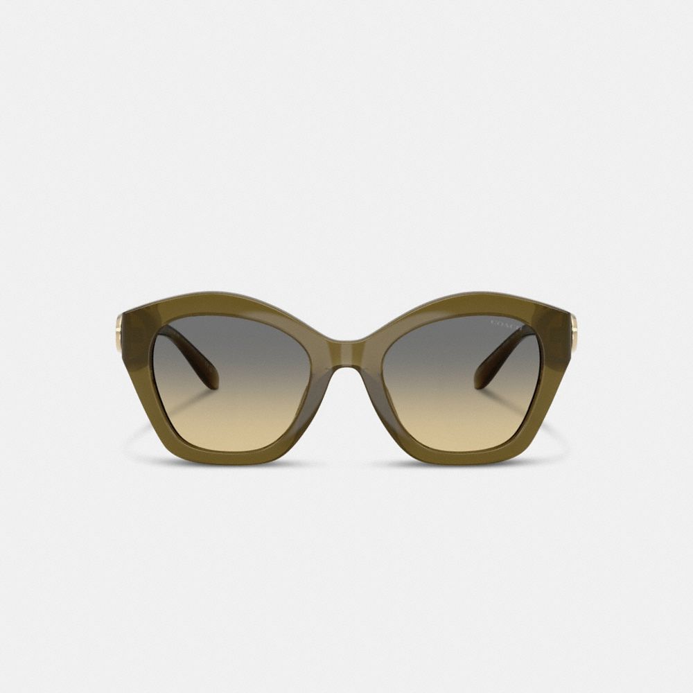 COACH®,Maxi Sculpted C Oversized Geometric Sunglasses,,Inside View,Top View