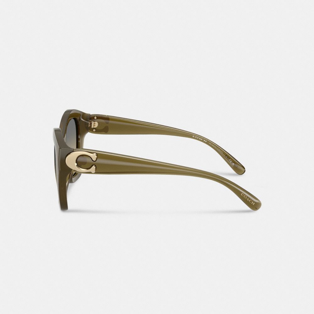 COACH®,Maxi Sculpted C Oversized Geometric Sunglasses,,Alternate View