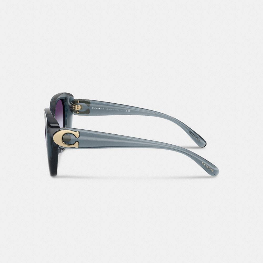 COACH®,Maxi Sculpted C Oversized Square Sunglasses,,Alternate View