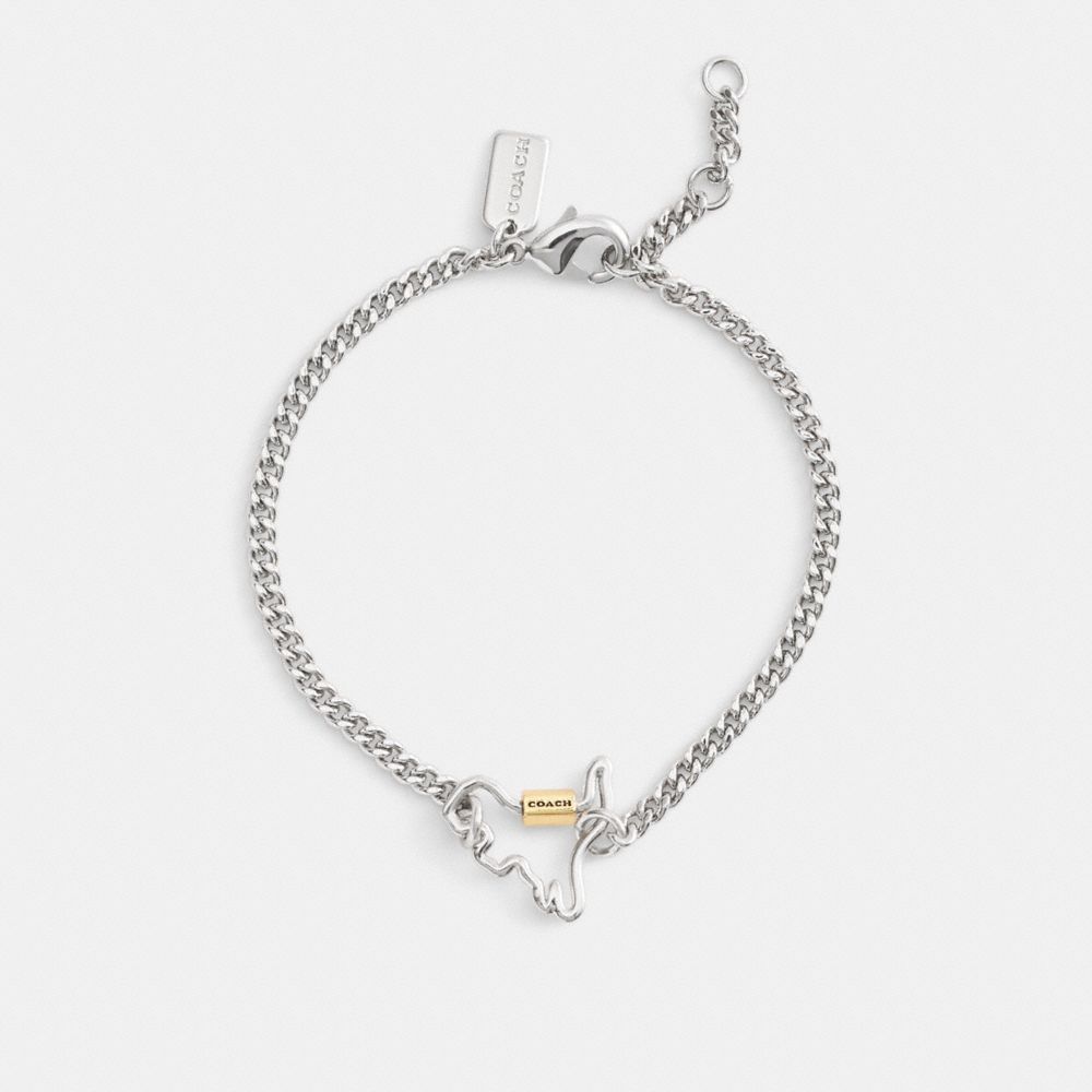 COACH®,Carabiner Rexy Bracelet,,Inside View,Top View